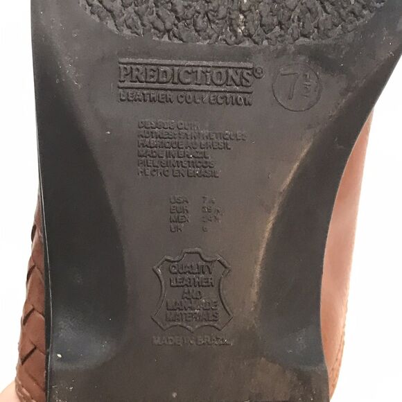 Predictions Leather Collection Woven Leather Mule Women's 7.5 Brown Slip-On Shoe - Picture 10 of 10